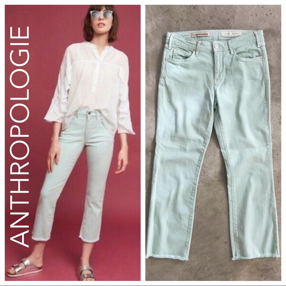 Pilcro Script High-Rise Cropped Flares 28 pants